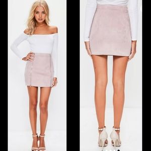 Forever 21 Pink Suede Mini Skirt Medium